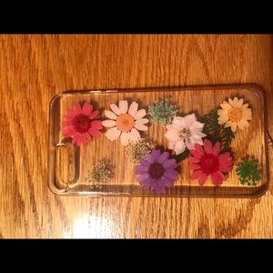 phone case with dried flowers iphone 7+